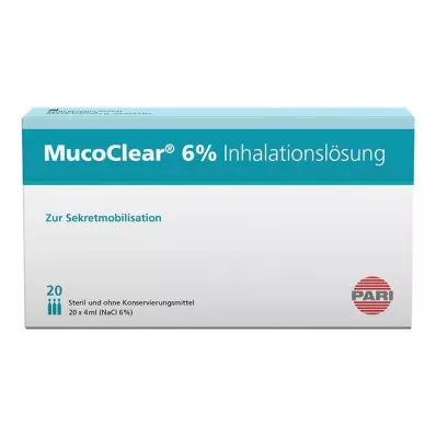 MUCOCLEAR 6-prosenttinen NaCl-inhalaatioliuos, 20X4 ml MUCOCLEAR 6-prosenttinen NaCl-inhalaatioliuos, 20X4 ml
