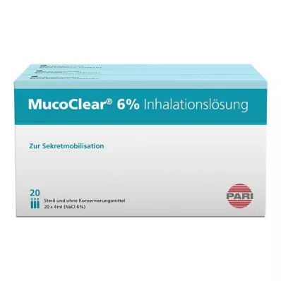 MUCOCLEAR 6-prosenttinen NaCl-inhalaatioliuos, 60X4 ml