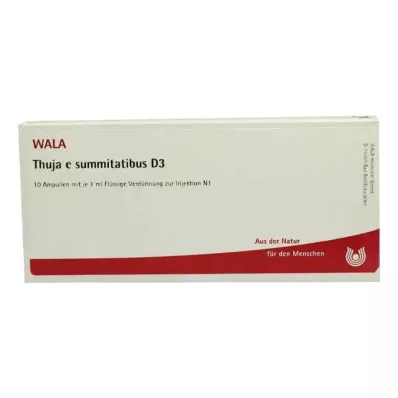 THUJA E SUMMITATIBUS D 3 ampullia, 10X1 ml THUJA E SUMMITATIBUS D 3 ampullia, 10X1 ml