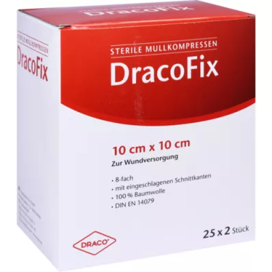 DRACOFIX PEEL Kompressiot 10x10 cm steriili 8x, 25X2 kpl