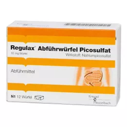 REGULAX Pikosulfaattilaksatiivikuutioita, 12 kpl