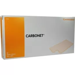 CARBONET 10x20 cm hajua imevä haavasidos aktiivihiilellä, 10 kpl