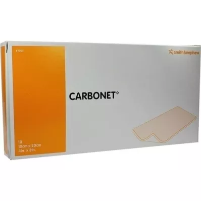 CARBONET 10x20 cm hajua imevä haavasidos aktiivihiilellä, 10 kpl