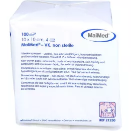 VLIESSTOFF-KOMPRESSEN ei-steriili 10x10 cm 4-kertainen, 100 kpl