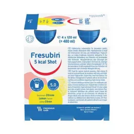 FRESUBIN 5 kcal SHOT Sitruunaliuos, 4X120 ml