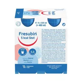 FRESUBIN 5 kcal SHOT Neutraali liuos, 4X120 ml