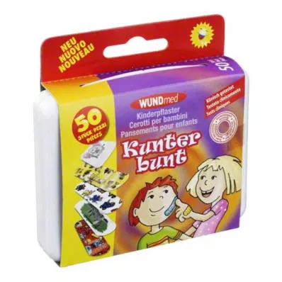 KINDERPFLASTER Värikäs, 50 kpl