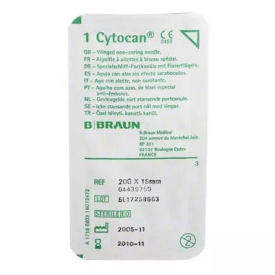 CYTOCAN Porttikanyyli 20 G 15 mm, 1 kpl