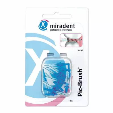MIRADENT Interd.Pic-Brush vaihtoharja iso sininen, 12 kpl