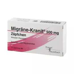 MIGRÄNE KRANIT 500 mg peräpuikko, 10 kpl