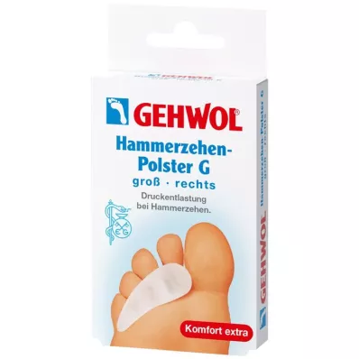 GEHWOL Polymeerigeelinen vasaravarpaanpehmuste G oikea, 1 kpl