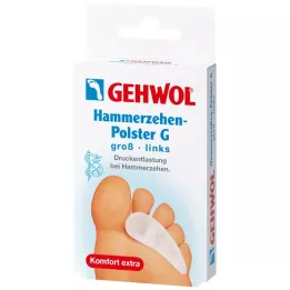 GEHWOL Polymeerigeelinen vasaravarpaanpehmuste G vasen, 1 kpl