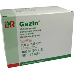 GAZIN Sideharso 7,5x7,5 cm steriili 8x, 50X2 kpl
