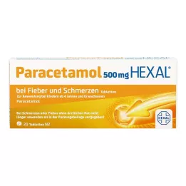 PARACETAMOL 500 mg HEXAL kuumeeseen ja kipuun Tab, 20 kpl