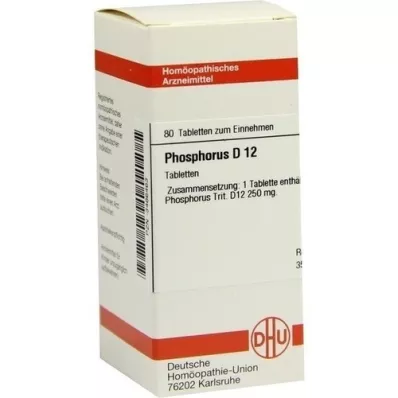 PHOSPHORUS D 12 tablettia, 80 kpl
