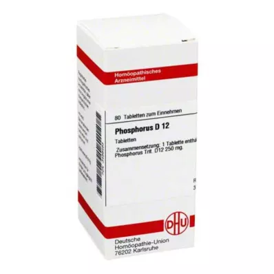 PHOSPHORUS D 12 tablettia, 80 kpl PHOSPHORUS D 12 tablettia, 80 kpl