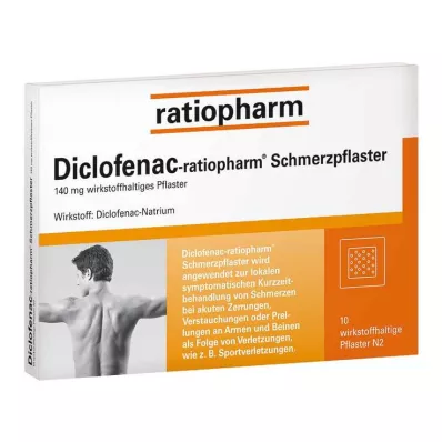 DICLOFENAC-ratiopharm kipulaastari, 10 kpl DICLOFENAC-ratiopharm kipulaastari, 10 kpl