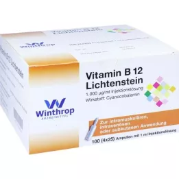 VITAMIN B12 1,000 μg Lichtenstein-ampullit, 100X1 ml