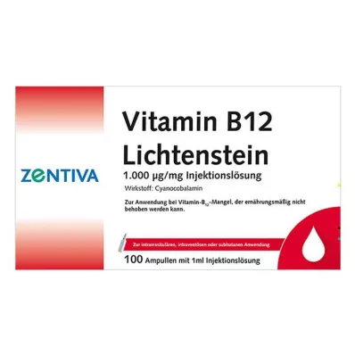 VITAMIN B12 1,000 μg Lichtenstein-ampullit, 100X1 ml