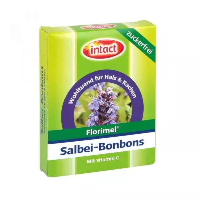 FLORIMEL C-vitamiinia sisältäviä sokerittomia salvia-karkkeja, 40 g FLORIMEL C-vitamiinia sisältäviä sokerittomia salvia-karkkeja, 40 g