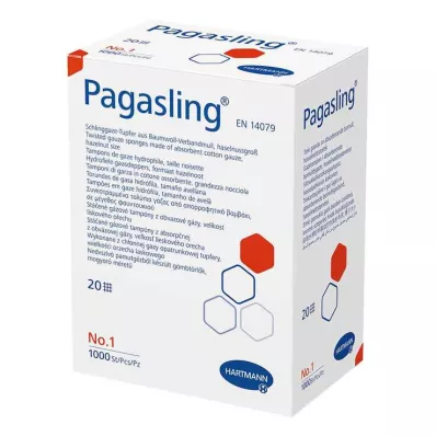 PAGASLING Epästeriilit sideharsotyynyt koko 1 hasselpähkinä, 1000 kpl