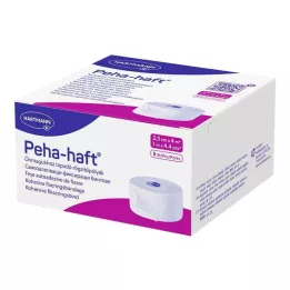 PEHA-HAFT Kiinnitysside lateksiton 2,5 cmx4 m, 8 kpl