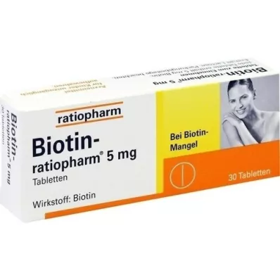 BIOTIN-RATIOPHARM 5 mg tabletit, 30 kpl