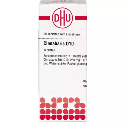 CINNABARIS D 10 tablettia, 80 kpl