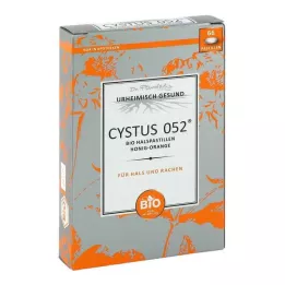 CYSTUS 052 Luomu kurkkupastillit Honey Orange, 66 kpl