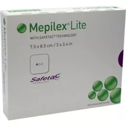 MEPILEX Lite-vaahtosidos 7,5x8,5 cm steriili, 5 kpl