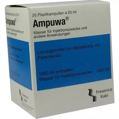 AMPUWA Muoviset injektio-/infuusioampullit, 20X20 ml, 20X20 ml