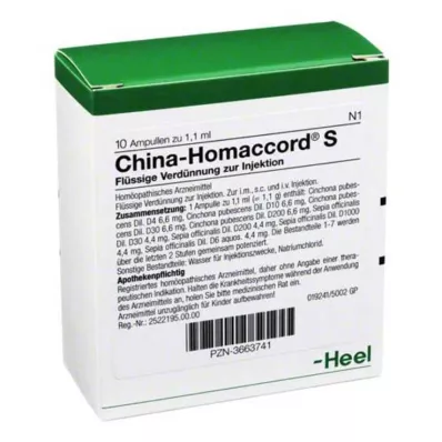 CHINA HOMACCORD S Ampullit, 10 kpl
