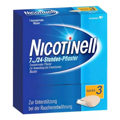 NICOTINELL 7 mg/24 tunnin laastari 17,5 mg, 7 kpl