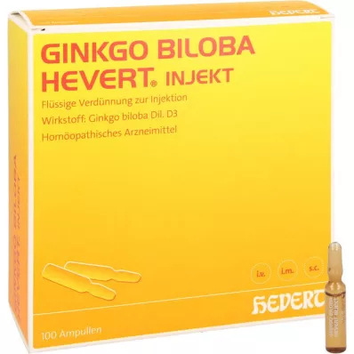 GINKGO BILOBA HEVERT Injektioampullit, 100 kpl