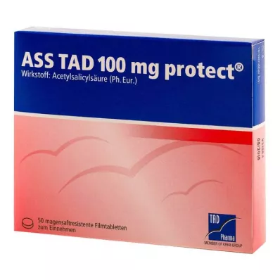 ASS TAD 100 mg suojattu enteropäällysteinen kalvopäällysteinen tabletti, 50 kpl