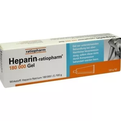 HEPARIN-RATIOPHARM 180 000 I.U. geeliä, 100 g