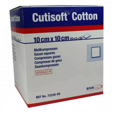 CUTISOFT Puuvilla Compr.10x10 cm ster.12x, 25X2 St