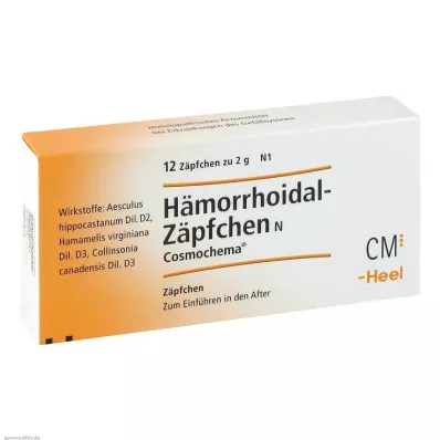 HÄMORRHOIDAL N Cosmochema-suppositoria, 12 kpl