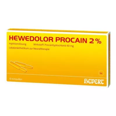 HEWEDOLOR Prokaiini 2 % -ampullit, 10 kpl