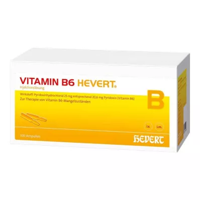 VITAMIN B6 HEVERT Ampullit, 100X2 ml