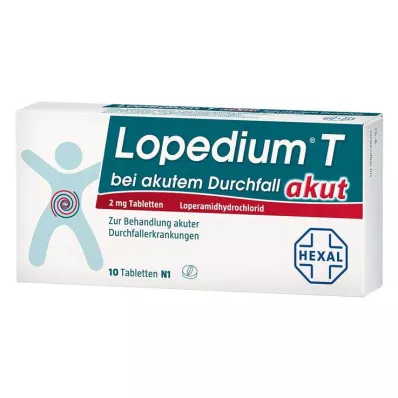 LOPEDIUM T akuutti akuuttia ripulia varten tabletit, 10 kpl LOPEDIUM T akuutti akuuttia ripulia varten tabletit, 10 kpl