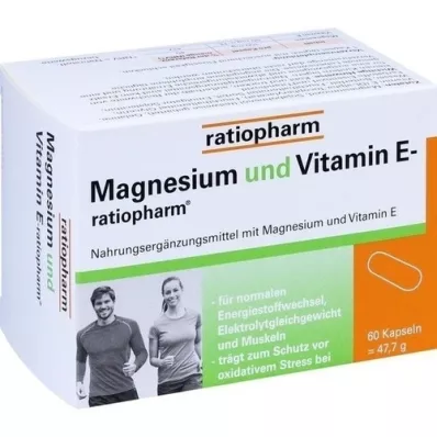 MAGNESIUM UND VITAMIN E-ratiopharm kapselit, 60 kpl