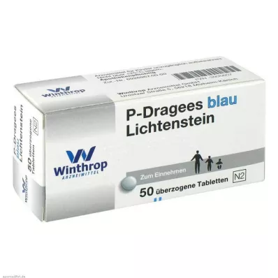 P DRAGEES sininen, 50 kpl