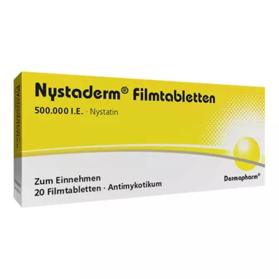 NYSTADERM Kalvopäällysteiset tabletit, 20 kpl