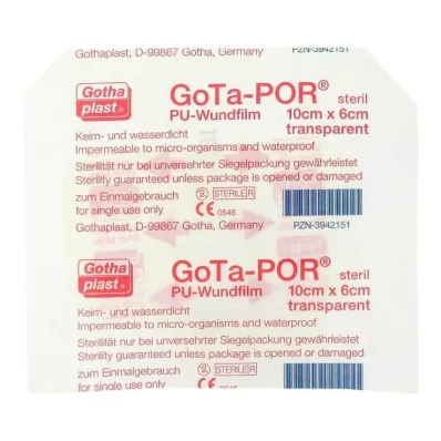GOTA-POR PU Haavakalvo 10x6 cm steriiliä laastaria, 1 kpl
