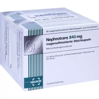 NEPHROTRANS 840 mg enteropäällysteiset kapselit, 100 kpl