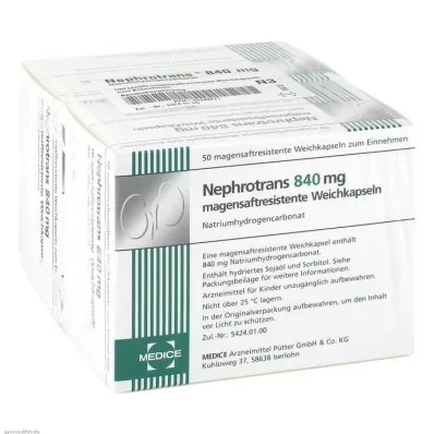 NEPHROTRANS 840 mg enteropäällysteiset kapselit, 100 kpl