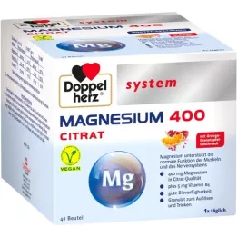 DOPPELHERZ Magnesium 400 Citrate system Granules, 40 kpl