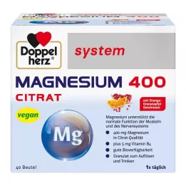 DOPPELHERZ Magnesium 400 Citrate system Granules, 40 kpl