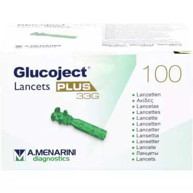 GLUCOJECT Lansetit PLUS 33 G, 100 kpl